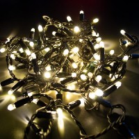 Гирлянда уличная STARLIGHT линейная теплый-белый Flash 100LED IP44 черный 5м