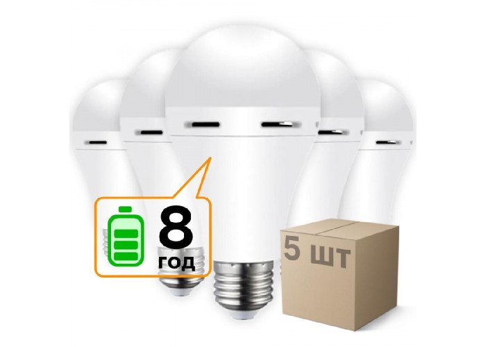 Набір лампа акумуляторна LED CT-4229 АС9W DC3W 6400K 5шт