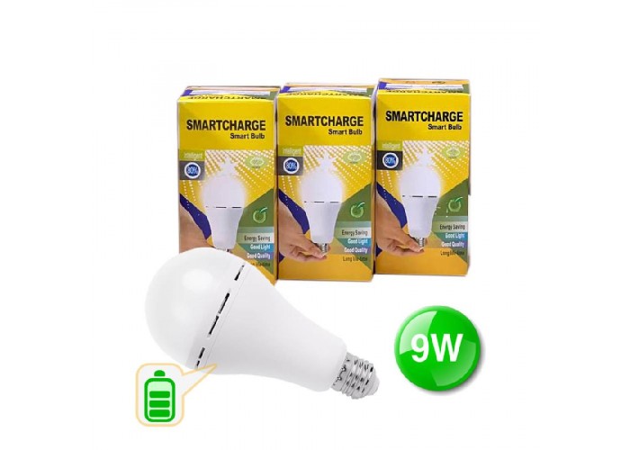 Набір ліхтар-лампа акумуляторна Е27 LED Smartcharge АС9W DC3W 3шт
