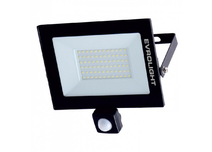 Прожектор светодиодный EVROLIGHT 50Вт с датчиком движения EV-50D 6400К