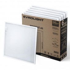 Набір світильник LED панель EVROLIGHT 36Вт PRISMAT-40 4000K 6шт