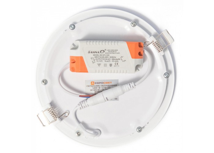 Світильник точковий врізний ЕВРОСВЕТ 12Вт коло LED-R-170-12 4200К