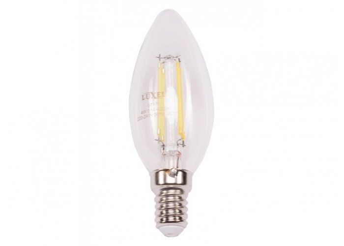 Филаментная светодиодная лампа Luxel 071-H C35 4W E14 2700K 440 lm 4 нити  (071-H 4W)