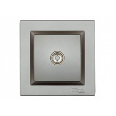 Розетка телевизионная Luxel JAZZ (9709) Графитовая