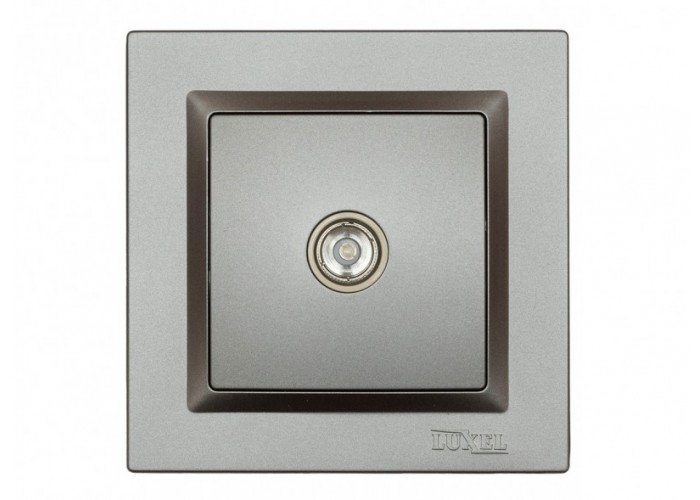 Розетка телевизионная Luxel JAZZ (9709) Графитовая