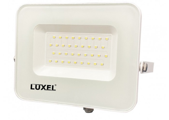 Светодиодный белый прожектор Luxel 200х180х28мм 175-260V 30W IP65 (LED-LPEW-30С)