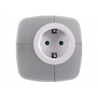 Светодиодный ночник с розеткой с переключаемыми цветами  Luxel 0,6W (NL-03W)
