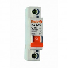 Автоматический выключатель ElectrO ВА1-63 1 полюс 10A 4,5кА х-ка С (45VA63C1010)