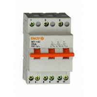 Дифференциальный автоматический выключатель ElectrO АД2-63 3 полюсы+N 25А 100мА 4,5kA (45AD63325E100)