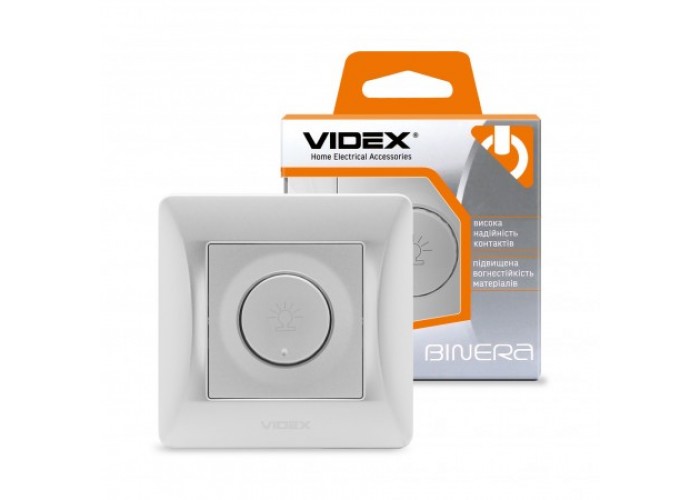 Диммер VIDEX BINERA 600Вт серебряный шёлк (24896)