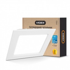 Светильник светодиодный встраиваемый VIDEX квадрат 12W 5000K 220V (24073)