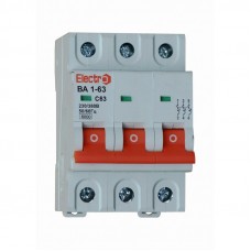 Автоматический выключатель ElectrO ВА1-63 3 полюса 63A 6кА х-ка С (60VA63C3063)