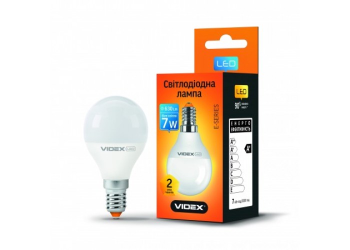 Лампа светодиодная VIDEX  G45e 7W E14 4100K 220V (24959)