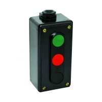 Пост кнопочный ElectrO ПК722-3 10A 230/400B корпус карболит, 1 красная, 1 черная, 1 зеленая (PK7223RBG44)