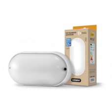 Светильник ЖКХ овальный VIDEX 12W 5000K 220V  белый сенсорный (24852)