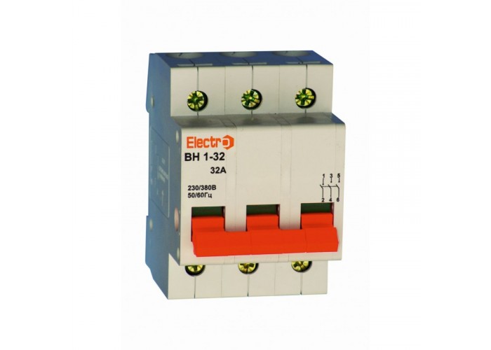 Выключатель нагрузки ElectrO ВН1-32 3 полюса 32A 230B/400B (VN323032)