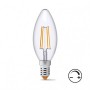 Лампа светодиодная VIDEX Filament C37FD 4W E14 4100K 220V диммерная (23927)