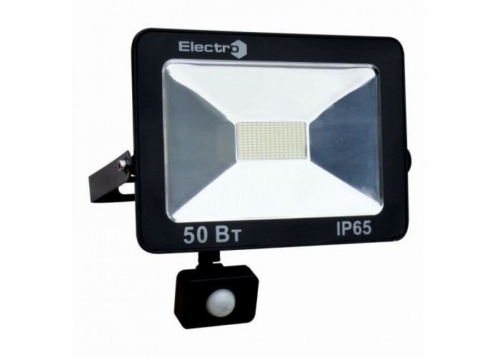 Прожектор светодиодный ElectrO EL-SMD-01-S 50Вт с датчиком движения 180-260В 6400K 4000Lm (EL01S50)