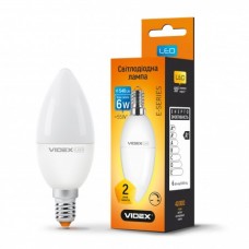 Лампа светодиодная VIDEX C37eD 6W E14 4100K 220V диммерная (24551)