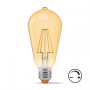 Лампа светодиодная VIDEX Filament ST64FAD 6W E27 2200K 220V диммерная (23978)