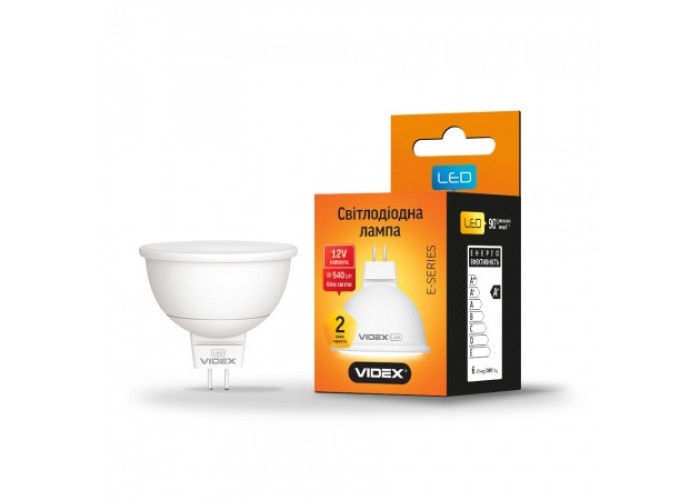Лампа светодиодная VIDEX MR16e 6W GU5.3 4100K 12V (25040)