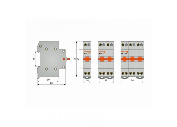Переключатель нагрузки ElectrO 1 полюс 25A I-0-II 230B/400B (MP63125)