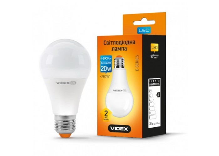 Лампа светодиодная VIDEX A70e 20W E27 4100K 220V (24350)