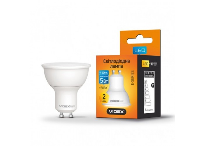 Лампа светодиодная VIDEX MR16e 5W GU10 4100K 220V (23929)