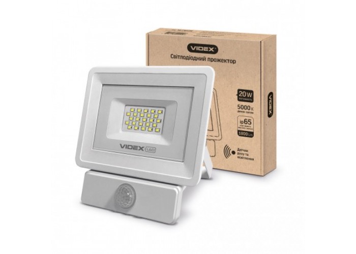 Прожектор светодиодный VIDEX 20W 5000K 220V сенсорный (24370)