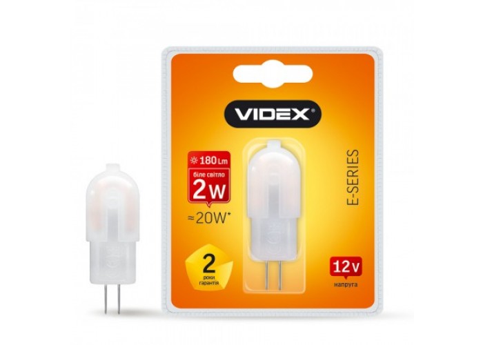 Лампа светодиодная VIDEX G4e 2W G4 4100K 12V (24633)