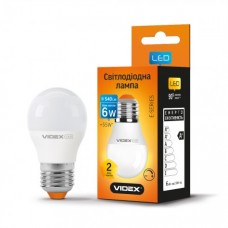 Лампа светодиодная VIDEX  G45eD 6W E27 4100K 220V диммерная (24717)