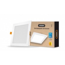Светильник светодиодный встраиваемый VIDEX квадрат 18W 5000K 220V  (24074)