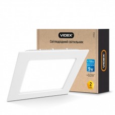 Светильник светодиодный встраиваемый VIDEX квадрат 9W 5000K 220V (24072)