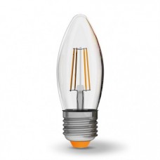 Лампа светодиодная VIDEX Filament C37F 4W E27 4100K 220V (23681)