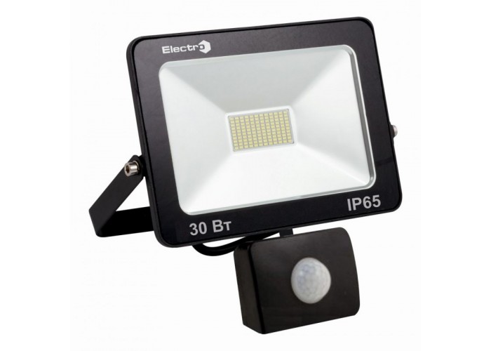 Прожектор светодиодный ElectrO EL-SMD-01-S 30Вт с датчиком движения 180-260В 6400K 2400Lm (EL01S30)