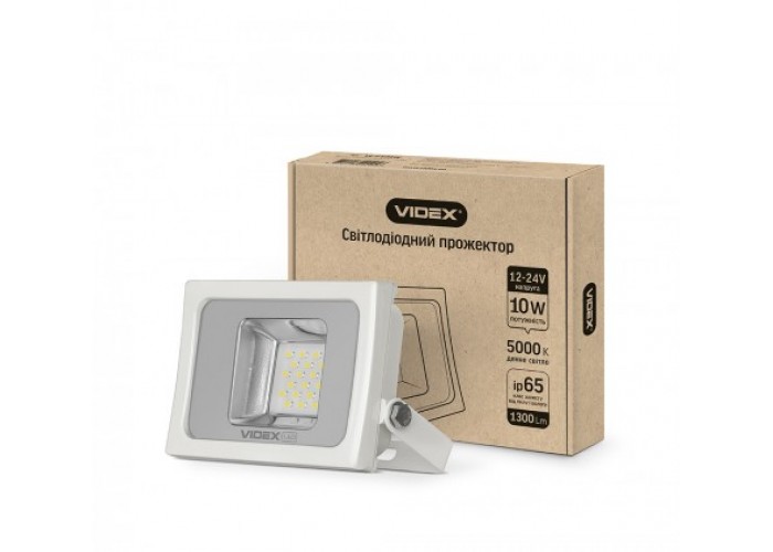 Прожектор светодиодный VIDEX PREMIUM 10W 5000K 12-24V White (24967)