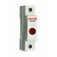 Светосигнальный индикатор ElectrO AD 22M красный неон , 230В на DIN-рейку (AD22MNR)