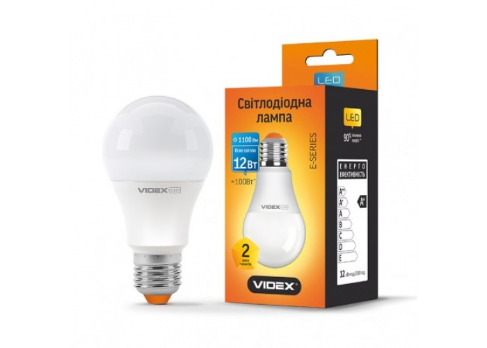 Лампа светодиодная VIDEX A60e 12W E27 4100K 220V (23649)