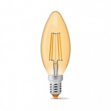 Лампа светодиодная VIDEX Filament C37FA 4W E14 2200K 220V (23682)