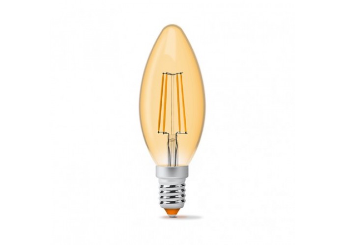 Лампа светодиодная VIDEX Filament C37FA 4W E14 2200K 220V (23682)