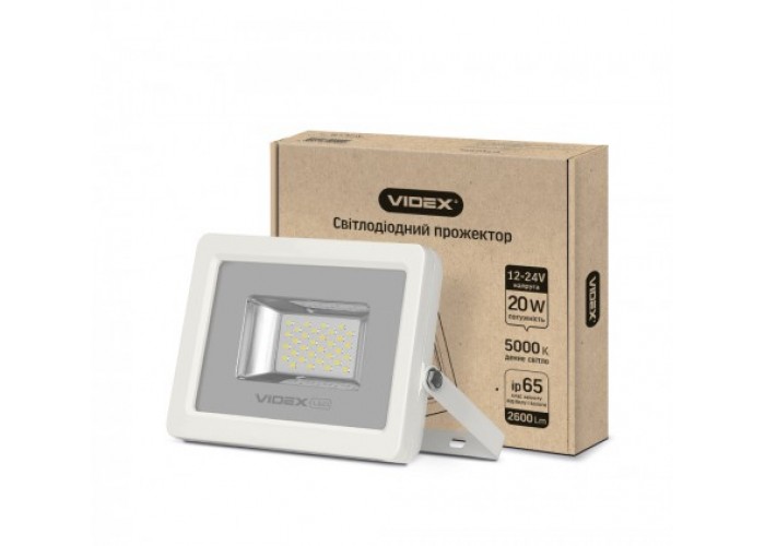 Прожектор светодиодный VIDEX PREMIUM 20W 5000K 12-24V White (24968)