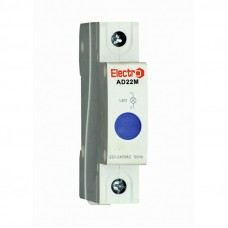 Светосигнальный индикатор ElectrO AD 22M cиний LED , 230В на DIN-рейку (AD22MLBL)
