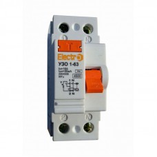 Дифференциальное реле ElectrO УЗО1-63 2 полюса 25А 30мА 4,5kA АС (45UZ63225Е30)