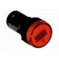 Вольтметр - индикатор ElectrO AD22V LED матрица 22mm красный 12В - 500В АС (AD22VR)