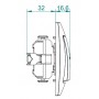Одноклавишный проходной выключатель Elektro-Plast Carla 1725-10 с подсветкой (белый)