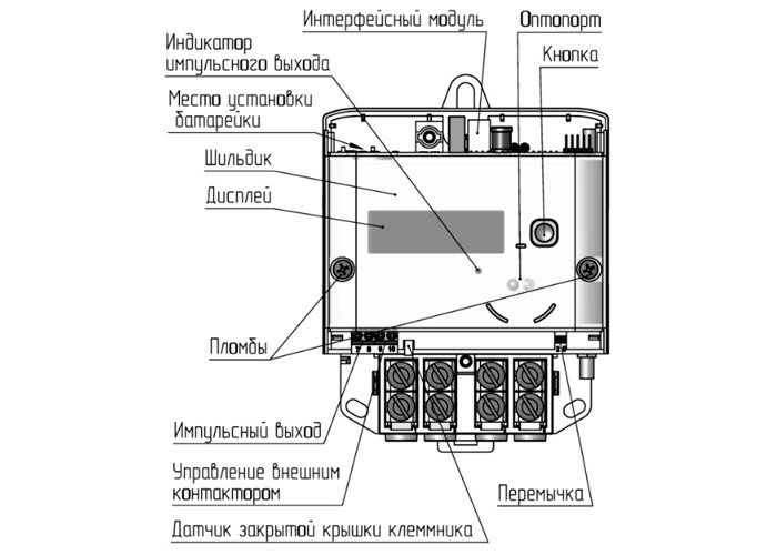 Электрический счётчик MTX1A10.DF.2L0-CO4 (реле) Teletec