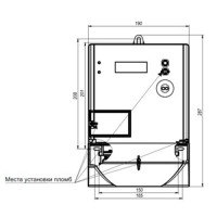 Лічильник електроенергії MTX3G30.DF.4L1-P4 (PLC+реле+датчик магн.поля) Teletec