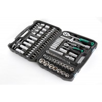 Набор насадок (инструментов) торцевых c трещоткой CrV 1/4, 1/2 (72Т) (108шт)