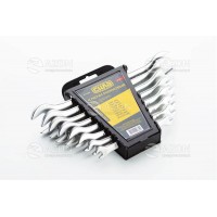 Набор ключей рожковых CrV 6x7, 8x9, 10x11, 12x13, 14x15, 16x17, 18х19, 20х22мм (8шт) СИЛА