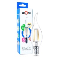 Світлодіодна лампа Biom Свічка на вітрі 4W E14 3000K FL-315